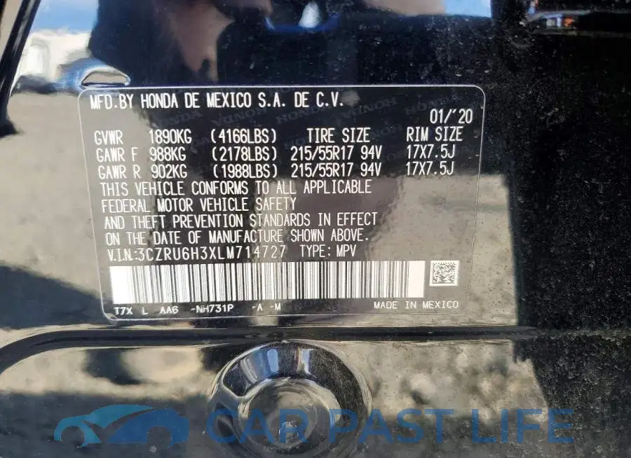 3CZRU6H3XLM714727# 13