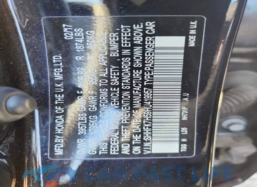 SHHFK7H59HU419957# 13