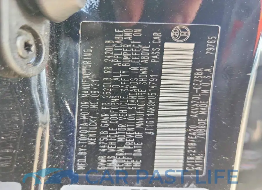 4T1G11AK8MU614791# 12