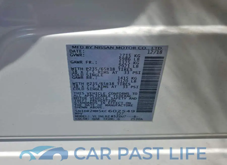 5N1DR2MM5KC602549# 13