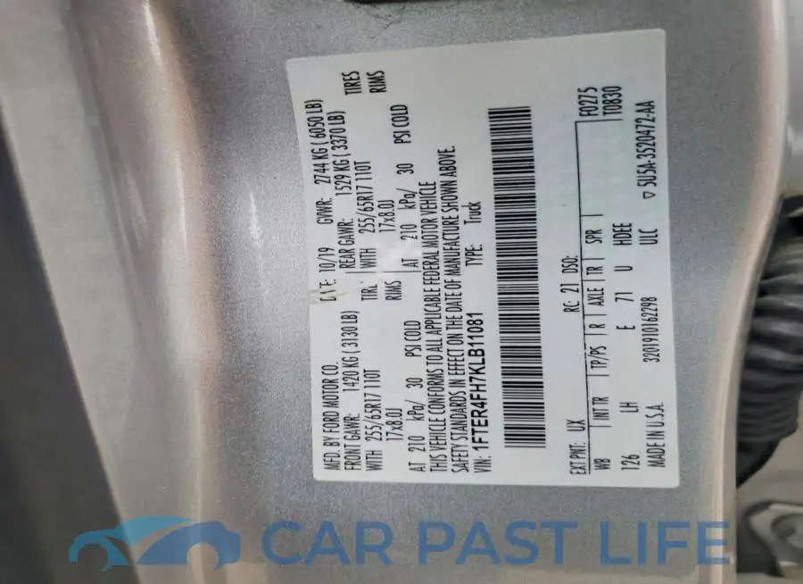 1FTER4FH7KLB11081# 12