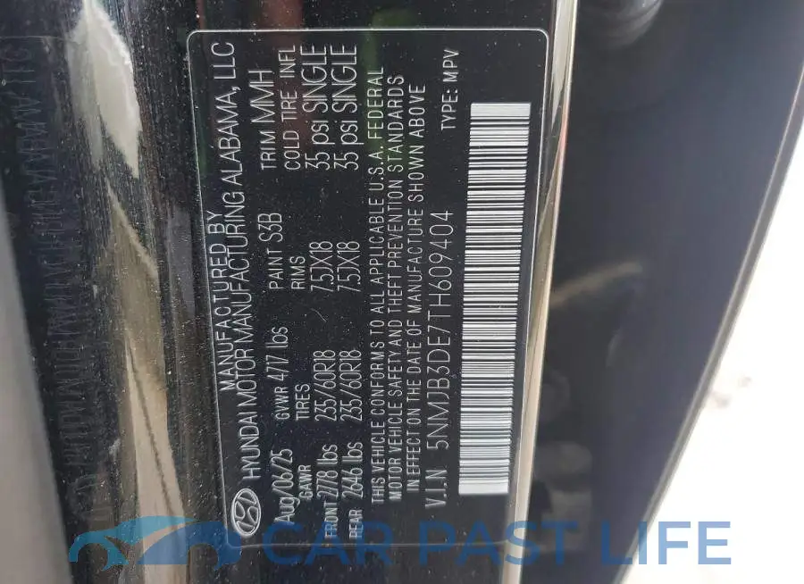 5NMJB3DE7TH609404# 13