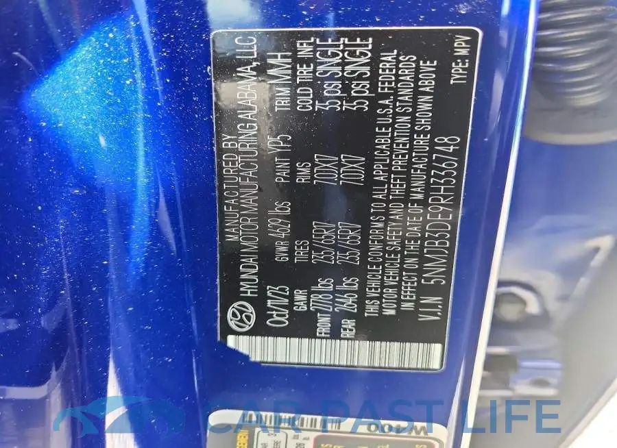 5NMJB3DE9RH336748# 13
