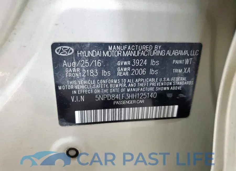 5NPD84LF3HH125140# 13