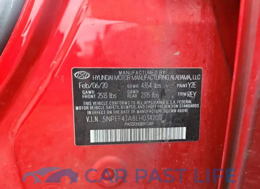 5NPEF4JA8LH034200# 13