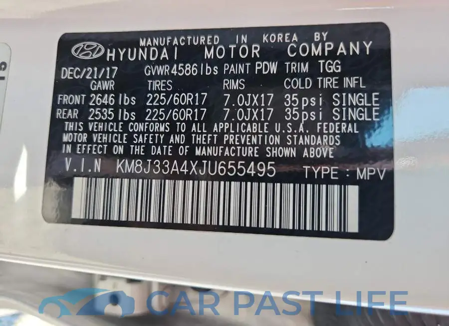 KM8J33A4XJU655495# 12