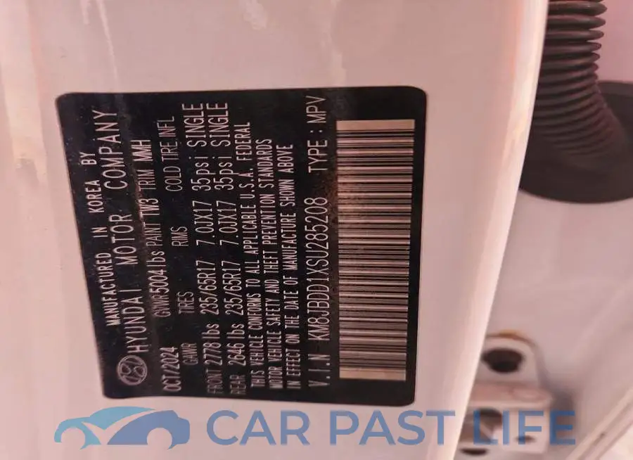 KM8JBDD1XSU285208# 13