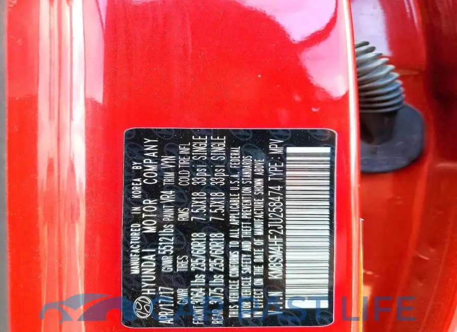 KM8SM4HF2JU258474# 13