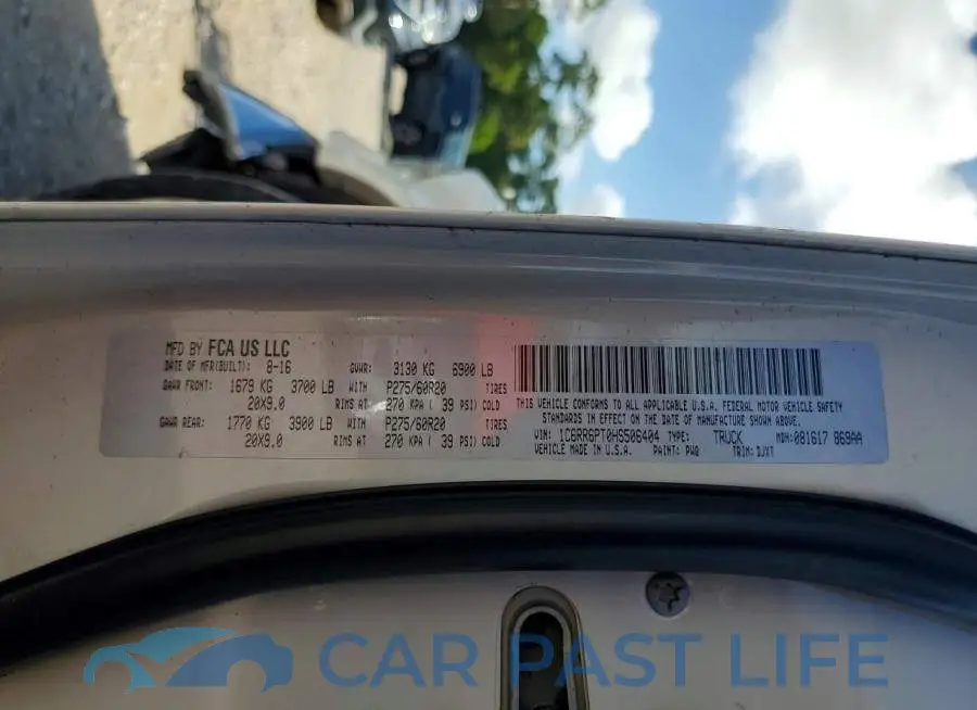 1C6RR6PT0HS506404# 12