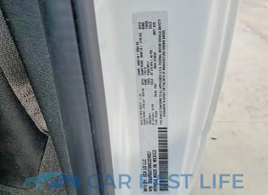 3C6JR6DT0NG329857# 12