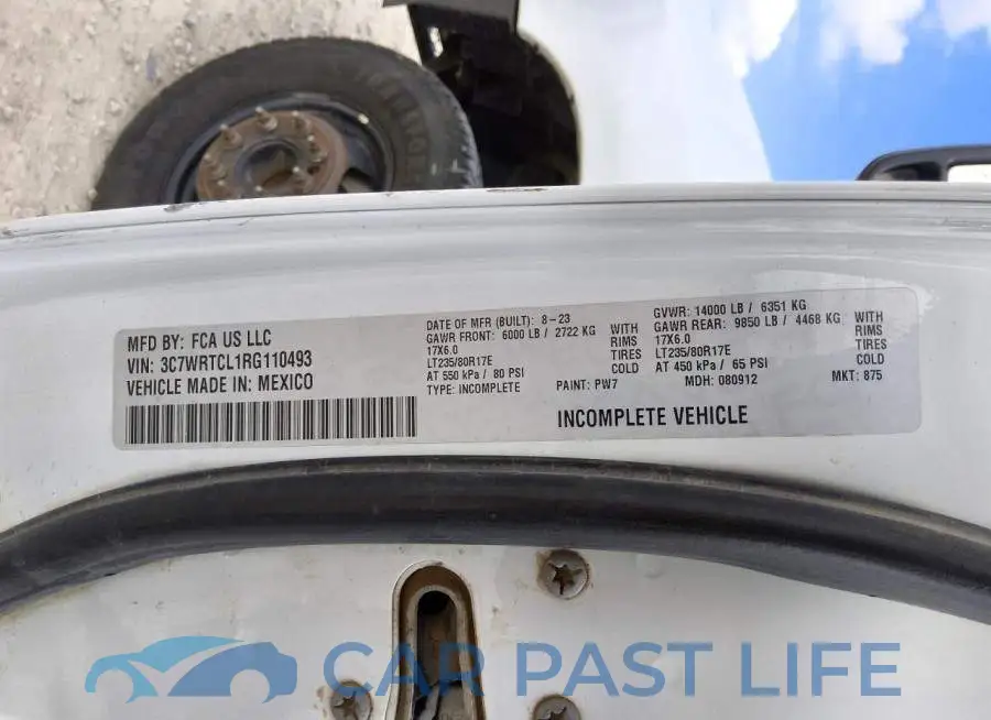 3C7WRTCL1RG110493# 12