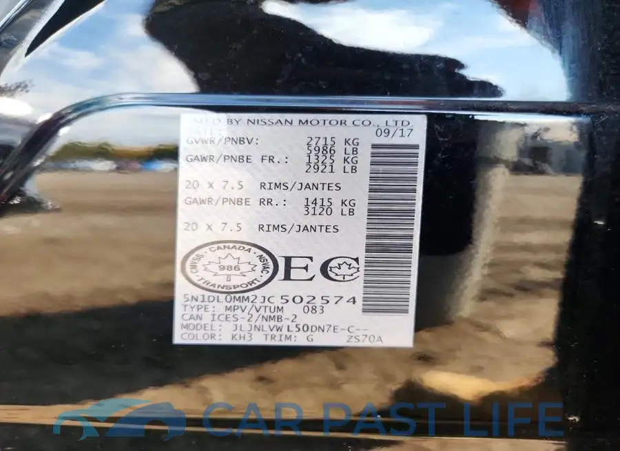 5N1DL0MM2JC502574# 13