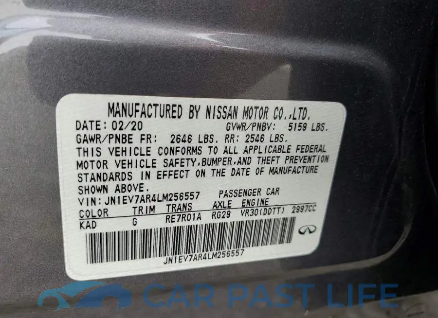 JN1EV7AR4LM256557# 12