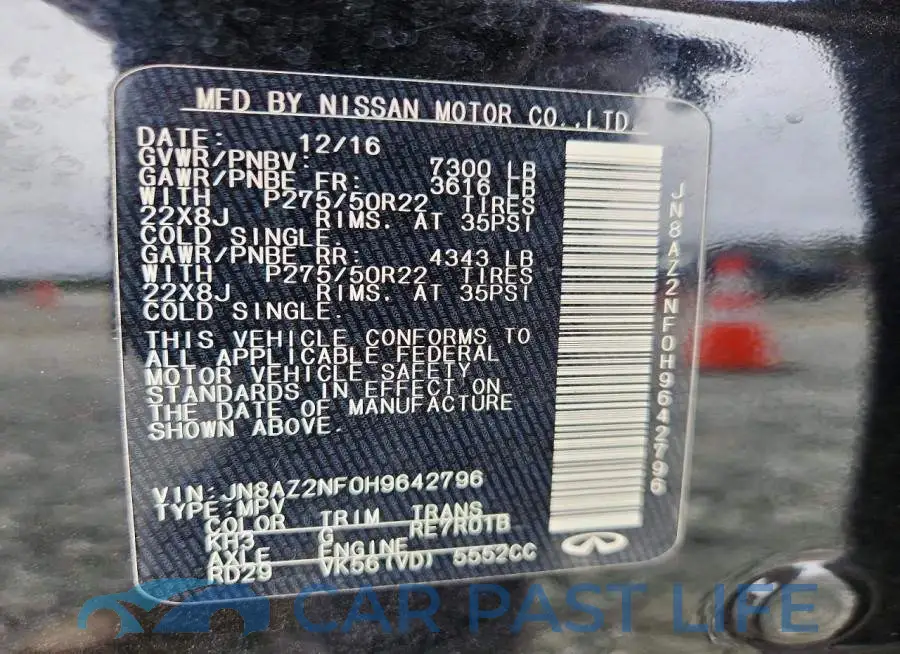 JN8AZ2NF0H9642796# 13