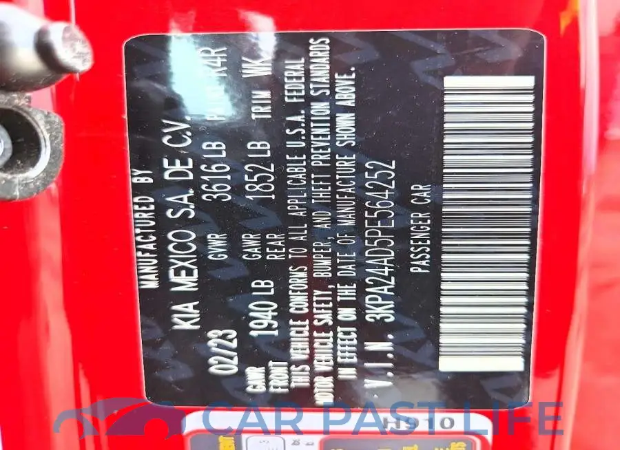 3KPA24AD5PE564252# 13