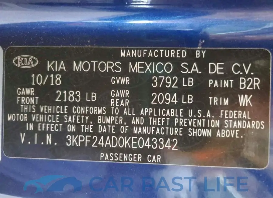 3KPF24AD0KE043342# 12