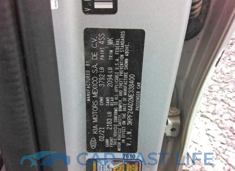 3KPF24AD2ME338400# 13