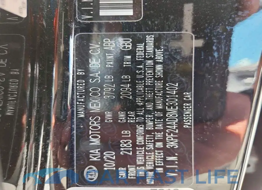 3KPF24AD8ME301402# 13