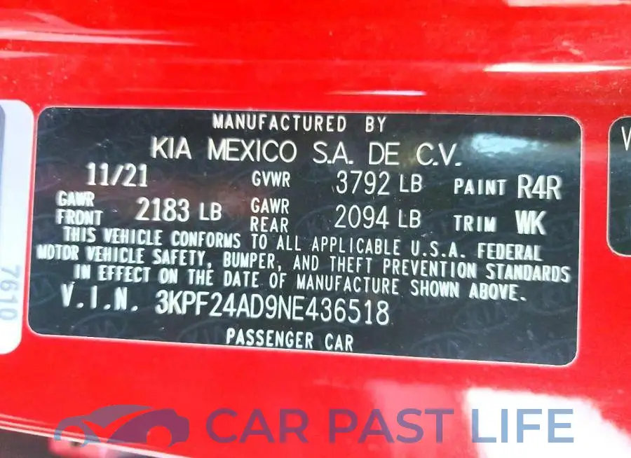 3KPF24AD9NE436518# 12