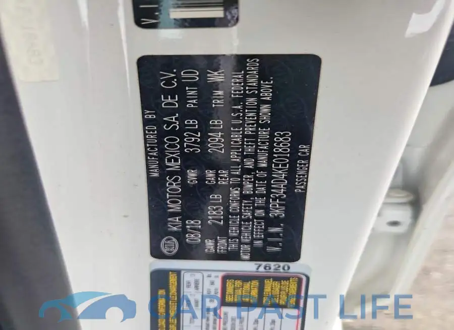 3KPF34AD4KE018683# 12