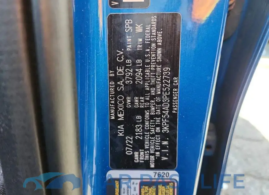 3KPF54AD3PE522739# 12