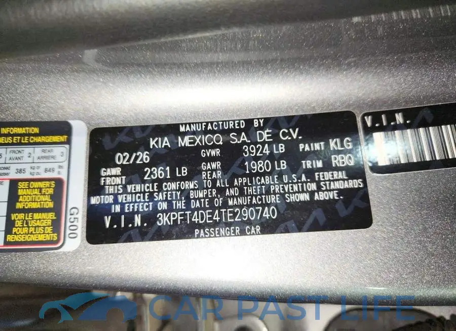 3KPFT4DE4TE290740# 12