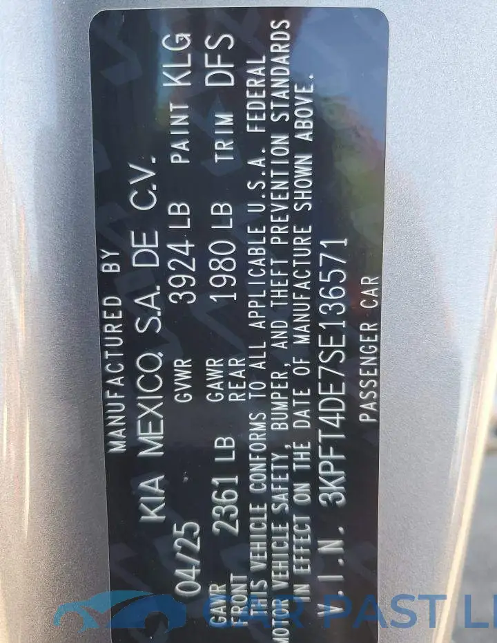 3KPFT4DE7SE136571# 13