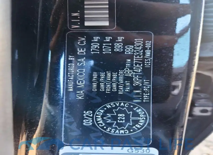 3KPFT4DE7TE324301# 13