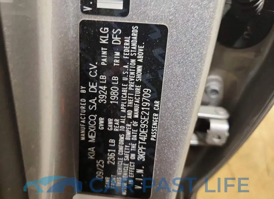 3KPFT4DE9SE219709# 12