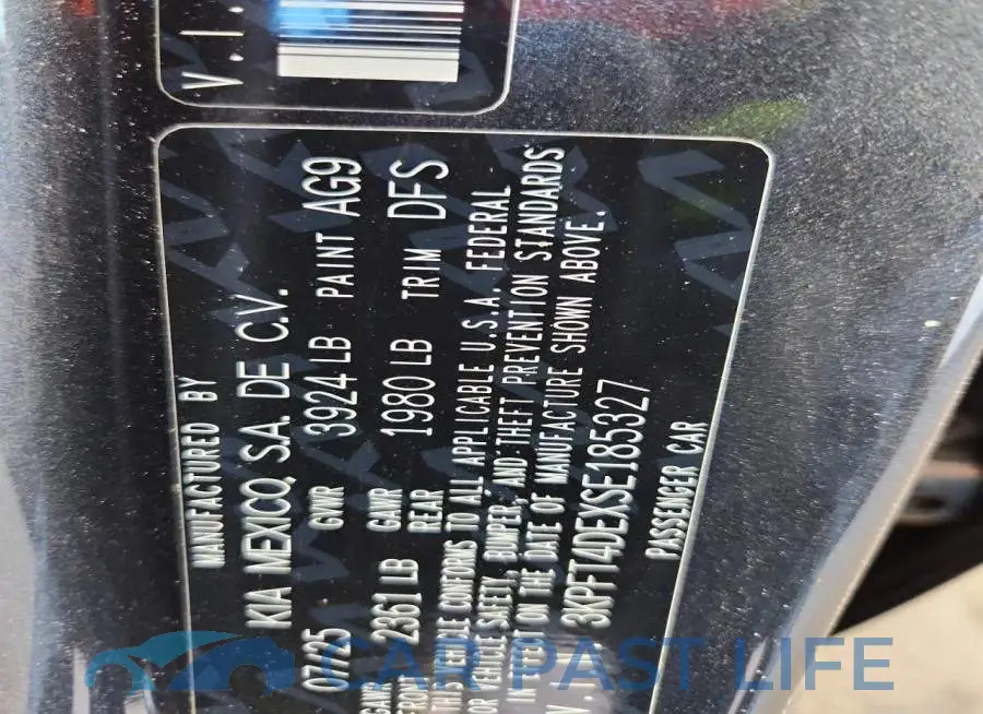 3KPFT4DEXSE185327# 12