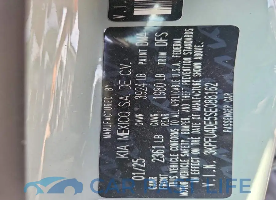 3KPFU4DE5SE088162# 12