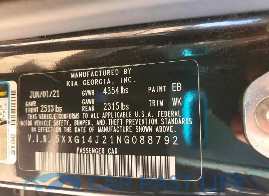 5XXG14J21NG088792# 13