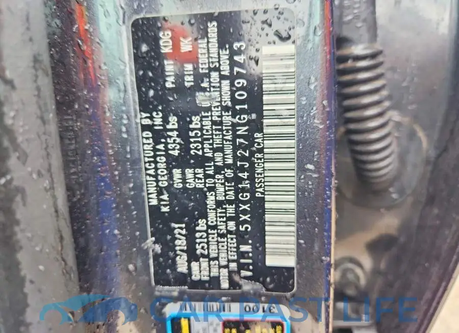 5XXG14J27NG109743# 12