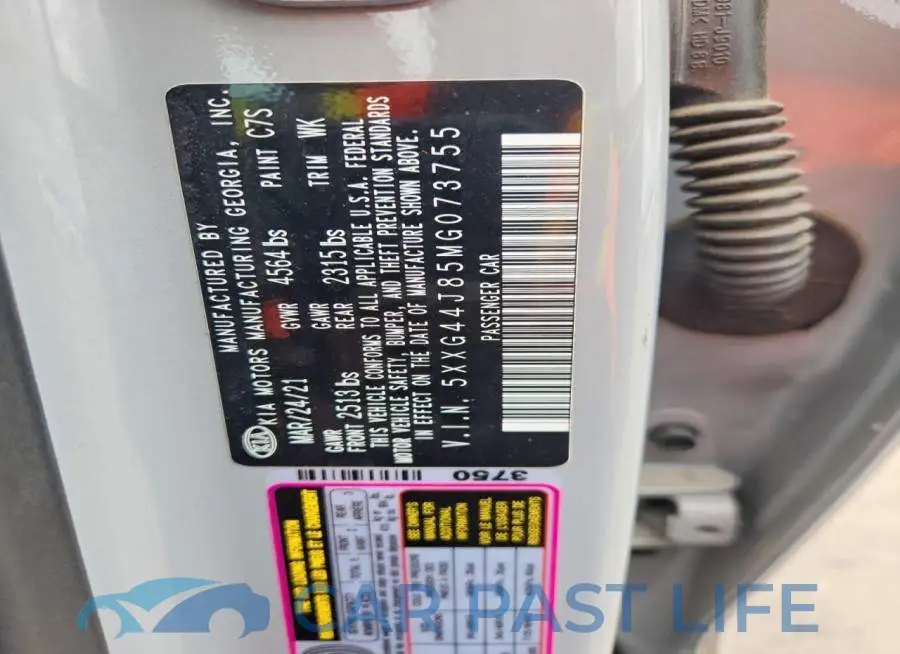 5XXG44J85MG073755# 12