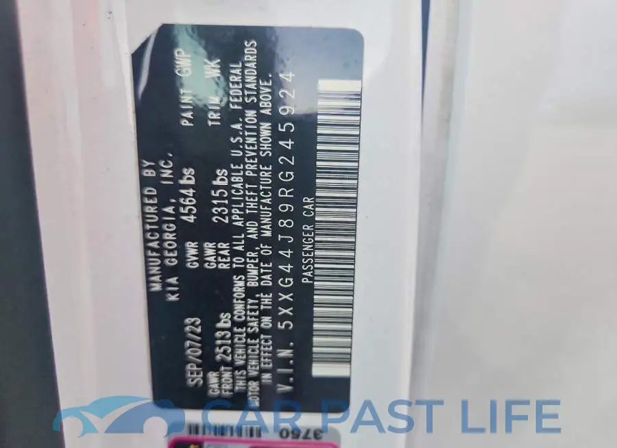 5XXG44J89RG245924# 13