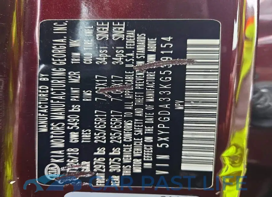5XYPGDA33KG539154# 14