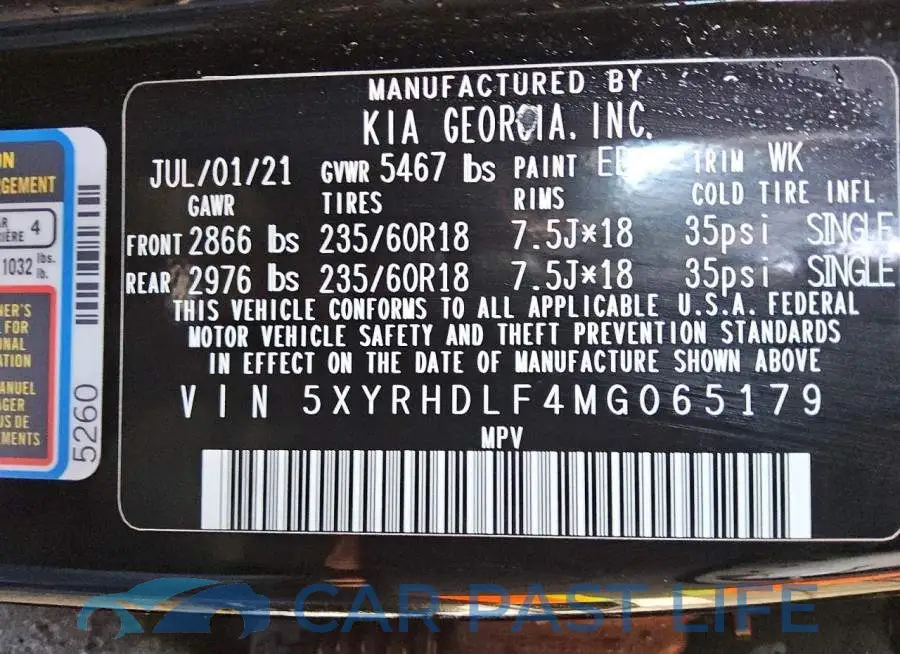 5XYRHDLF4MG065179# 13