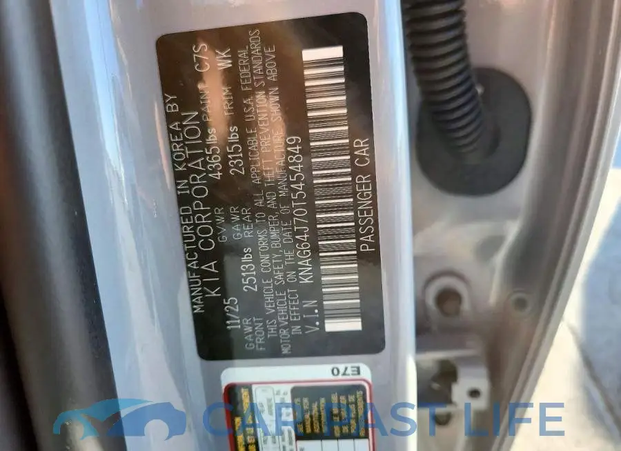 KNAG64J70T5454849# 13