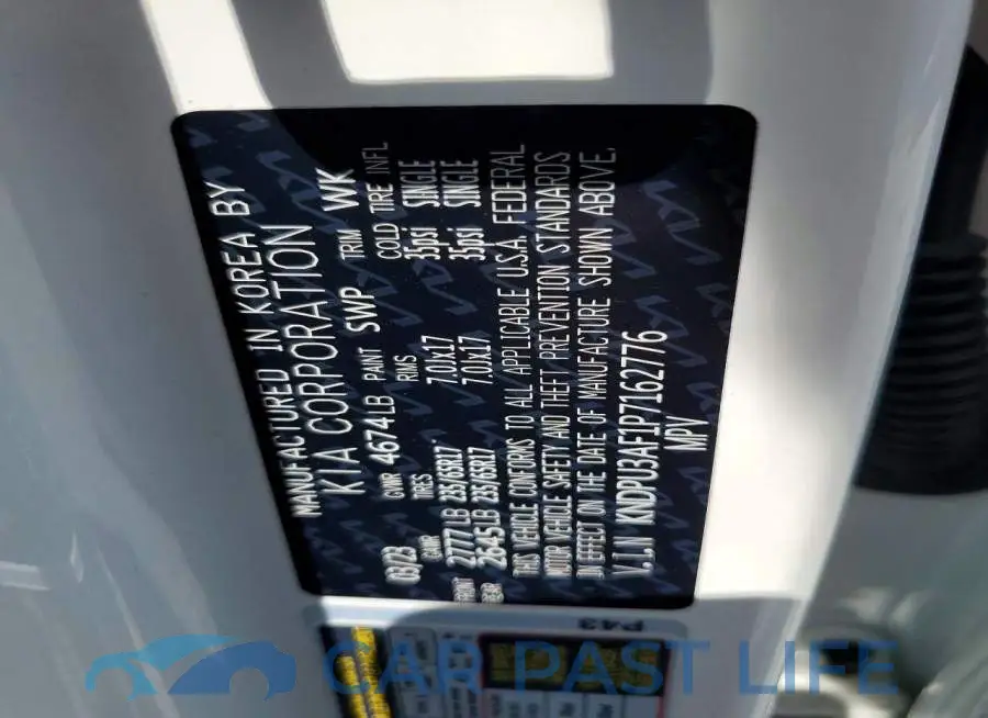 KNDPU3AF1P7162776# 13
