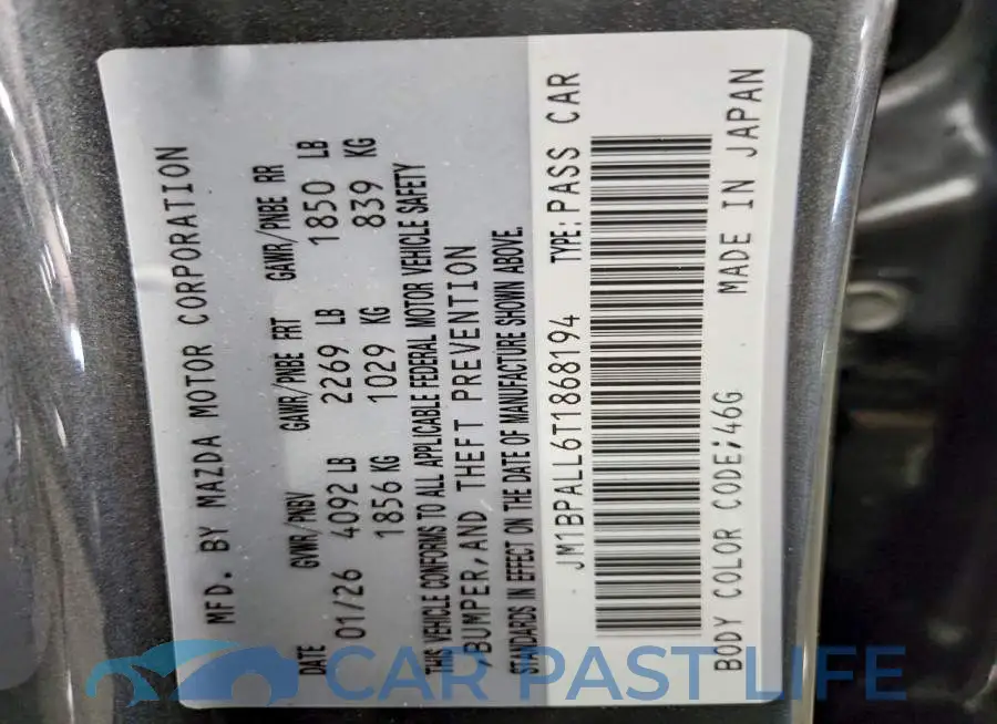 JM1BPALL6T1868194# 12