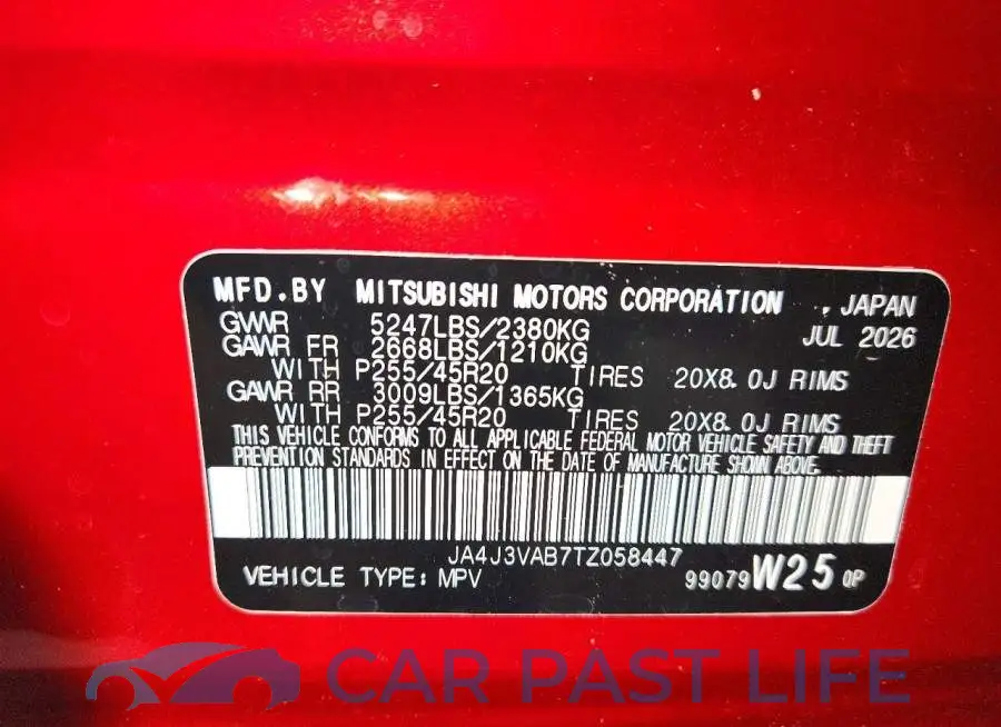 JA4J3VAB7TZ058447# 13