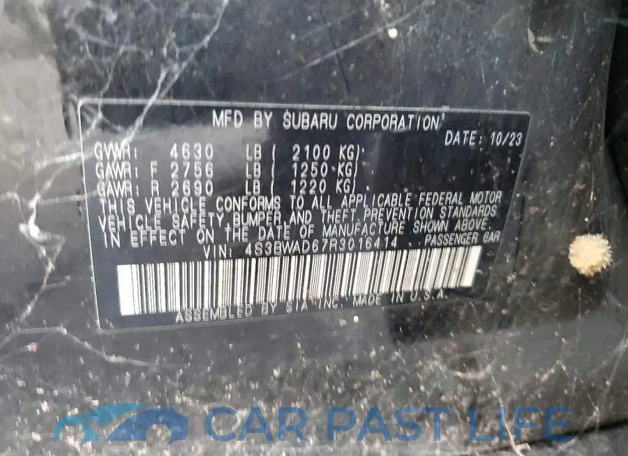 4S3BWAD67R3016414# 12