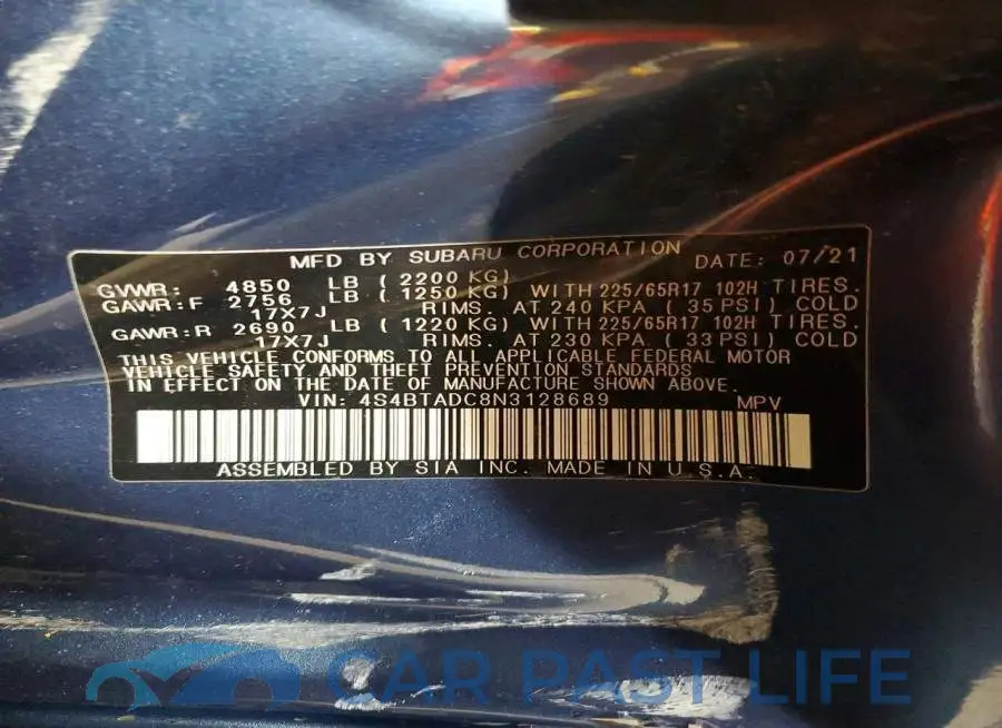 4S4BTADC8N3128689# 12