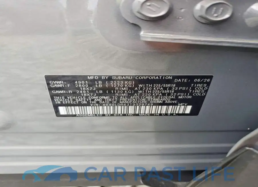4S4SLDR63T3129749# 12
