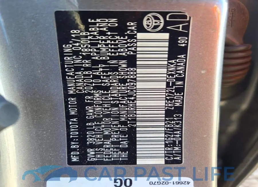 2T1BURHE4JC097888# 11