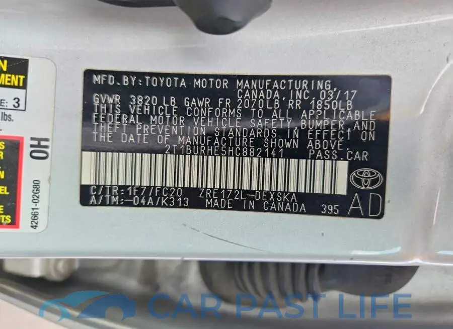2T1BURHE5HC882141# 12