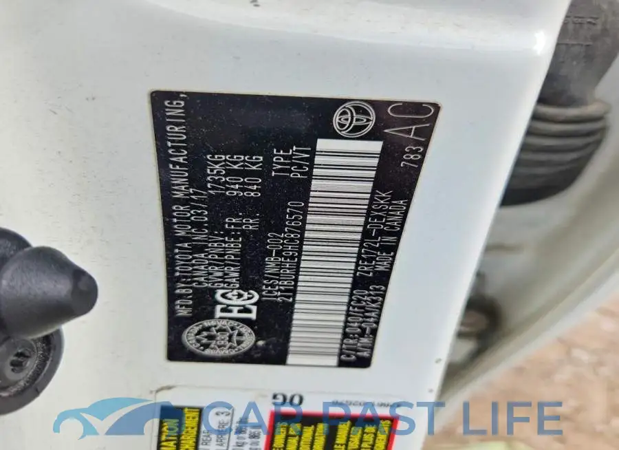 2T1BURHE9HC876570# 12