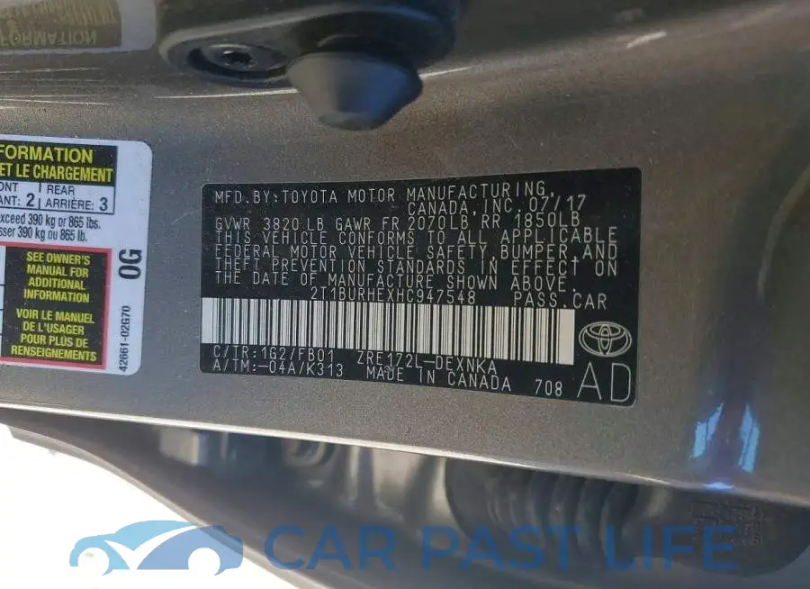 2T1BURHEXHC947548# 11