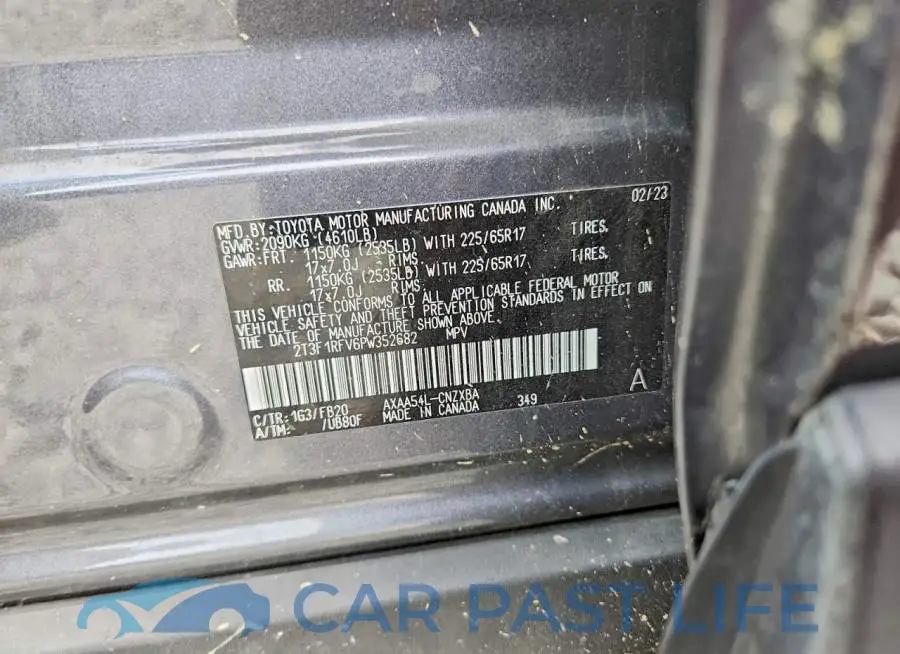 2T3F1RFV6PW352682# 13