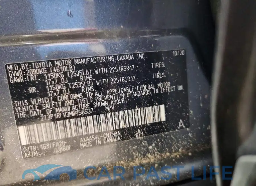 2T3P1RFV3MW156537# 13